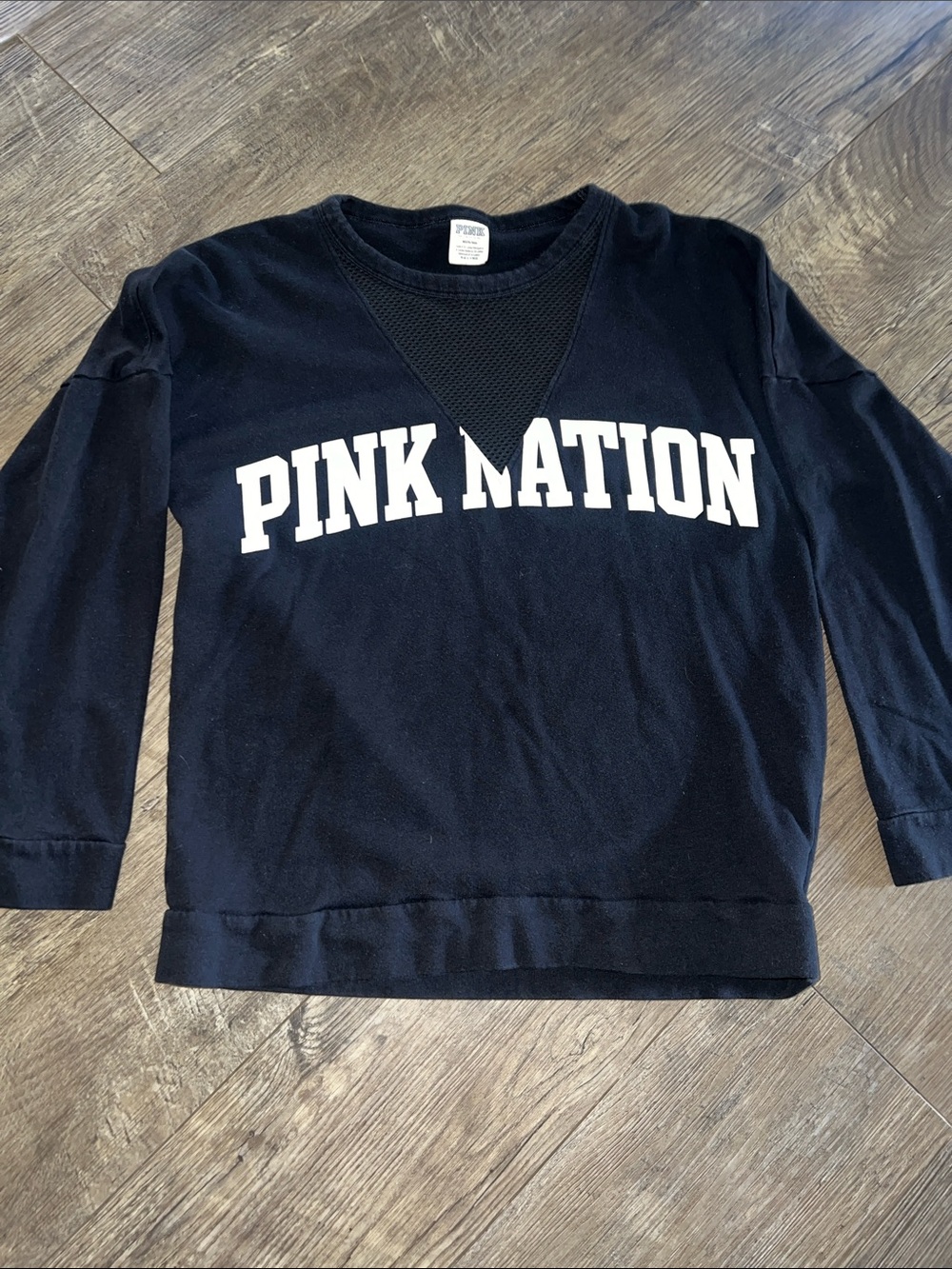 PINK Victoria's Secret Black 'PINK NATION' Sweatshirt